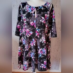 Torrid Floral Open Front Shoulder Dress Women's Size 26